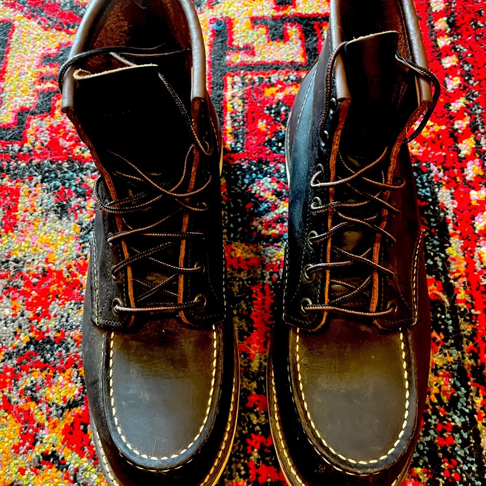 Red Wing men's 6 inch classic moc 8849, dark brown leather, size 11